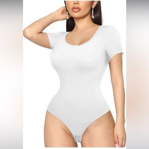 White Short Sleeve Bodysuit